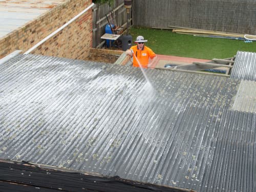 laserlite roof being treated